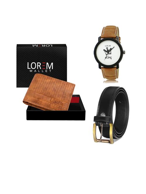belt, wallet & watch gift combo - 19446218 - Very Small Image - 1