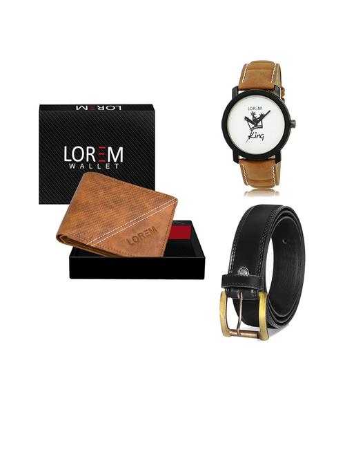 belt, wallet & watch gift combo - 19446222 - Very Small Image - 1