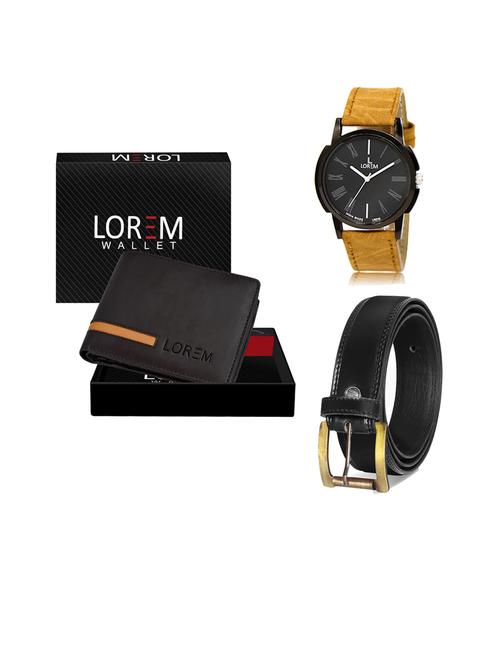 belt, wallet & watch gift combo - 19446277 - Very Small Image - 1