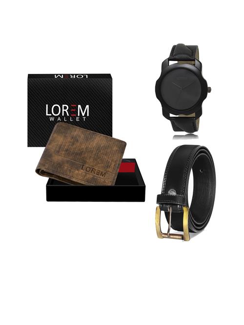 belt, wallet & watch gift combo - 19446397 - Very Small Image - 1