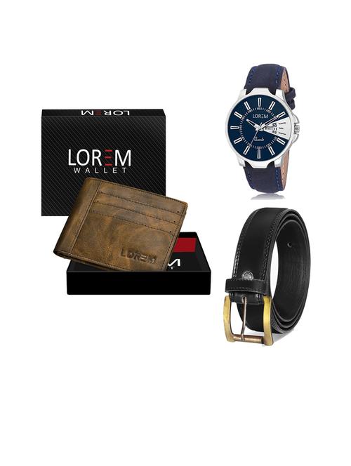 belt, wallet & watch gift combo - 19446433 - Very Small Image - 1