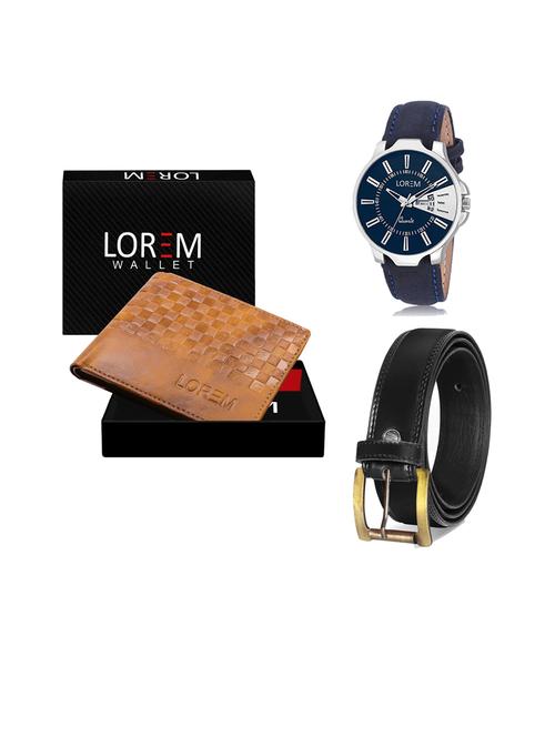 belt, wallet & watch gift combo - 19446451 - Very Small Image - 1