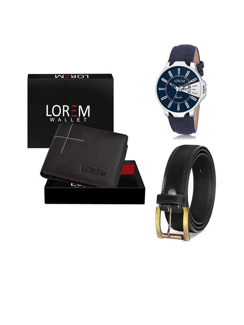 belt, wallet & watch gift combo - 19446455 - Very Small Image - 1