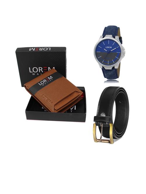 belt, wallet & watch gift combo - 19446463 - Very Small Image - 1