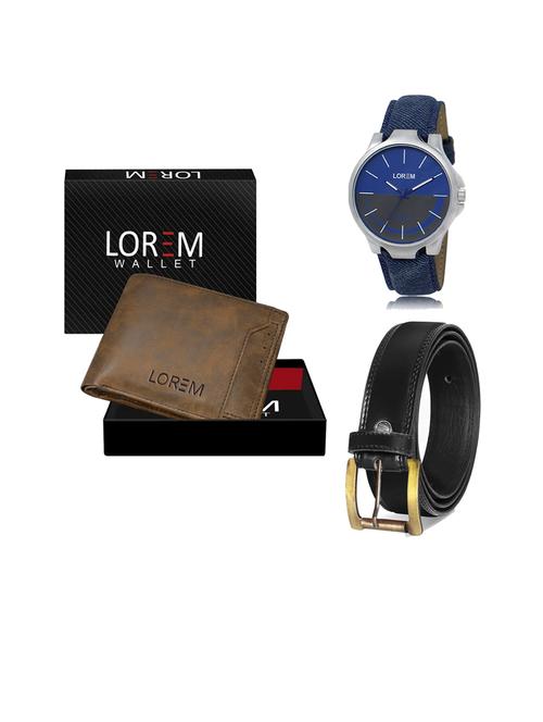 belt, wallet & watch gift combo - 19446483 - Very Small Image - 1