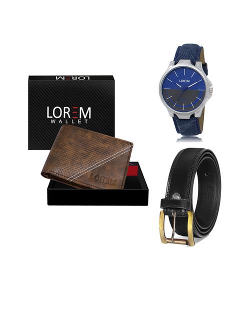 belt, wallet & watch gift combo - 19446491 - Very Small Image - 1