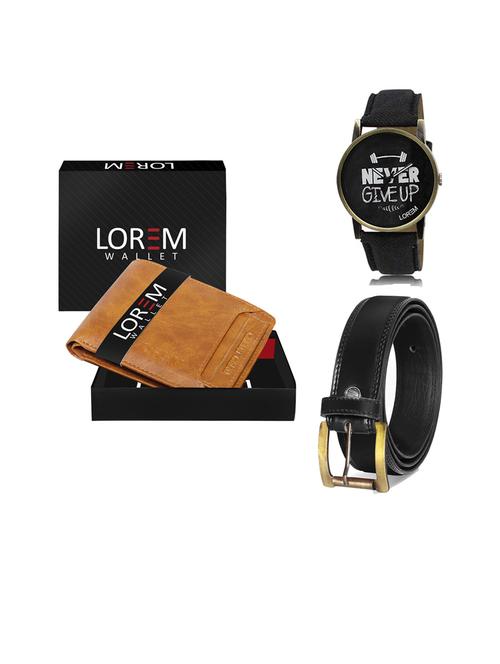 belt, wallet & watch gift combo - 19446600 - Very Small Image - 1