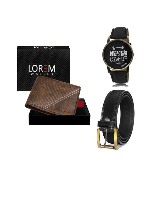 belt, wallet & watch gift combo - 19446626 - Very Small Image - 1
