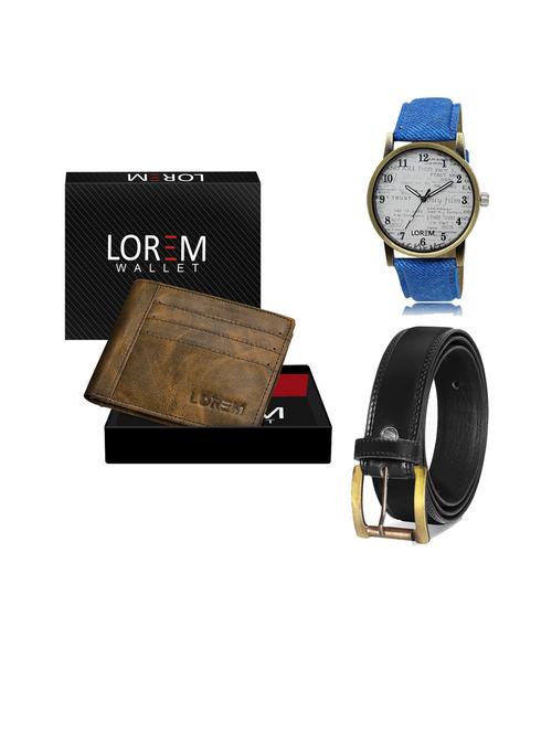 belt, wallet & watch gift combo - 19446658 - Very Small Image - 1