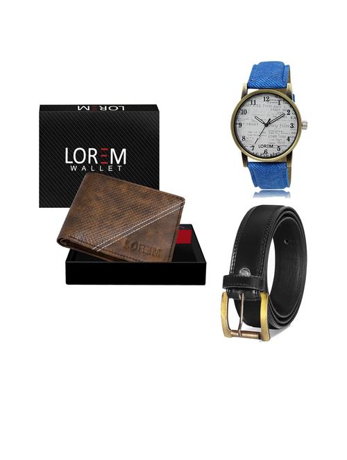belt, wallet & watch gift combo - 19446671 - Very Small Image - 1