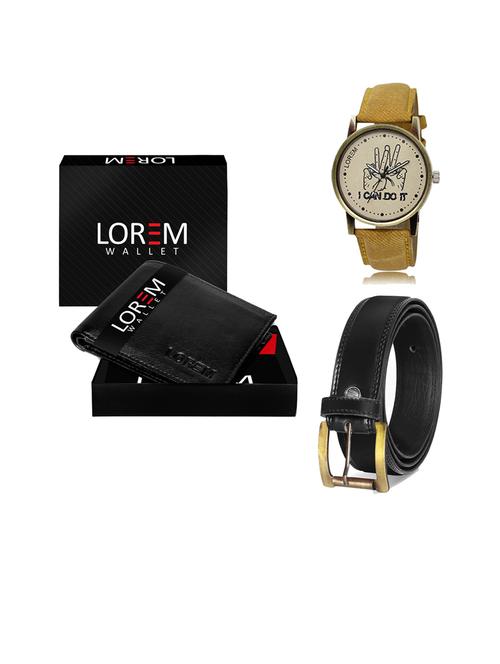 belt, wallet & watch gift combo - 19446744 - Very Small Image - 1