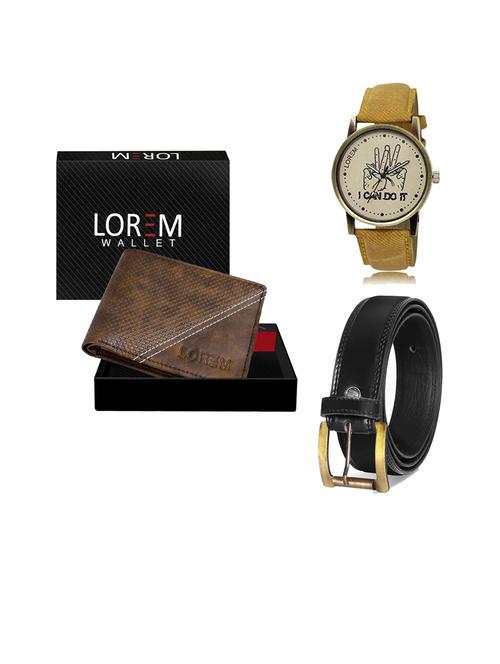 belt, wallet & watch gift combo - 19446761 - Very Small Image - 1