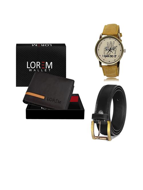 belt, wallet & watch gift combo - 19446772 - Very Small Image - 1