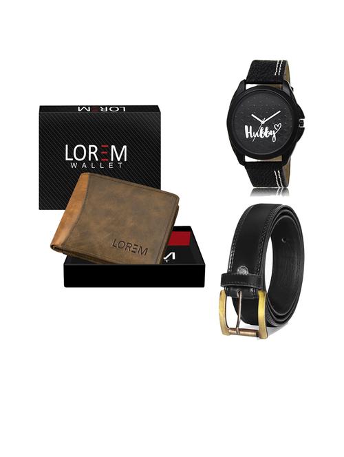 belt, wallet & watch gift combo - 19446800 - Very Small Image - 1