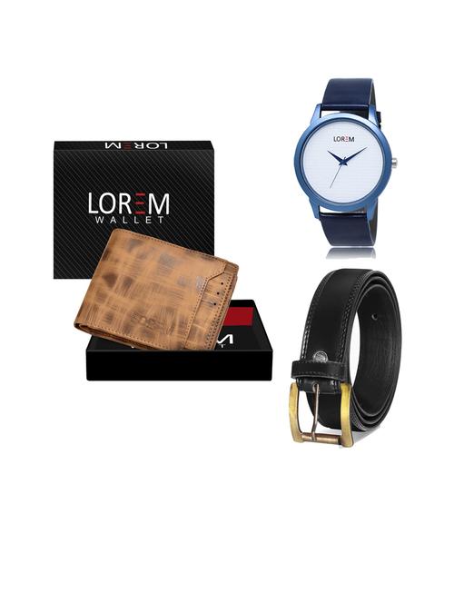 belt, wallet & watch gift combo - 19446885 - Very Small Image - 1