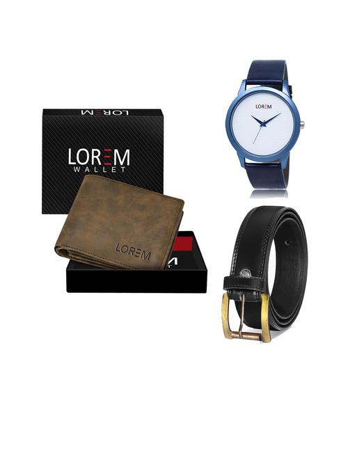 belt, wallet & watch gift combo - 19446889 - Very Small Image - 1