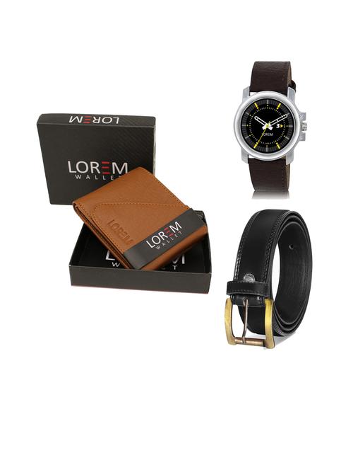 belt, wallet & watch gift combo - 19446911 - Very Small Image - 1