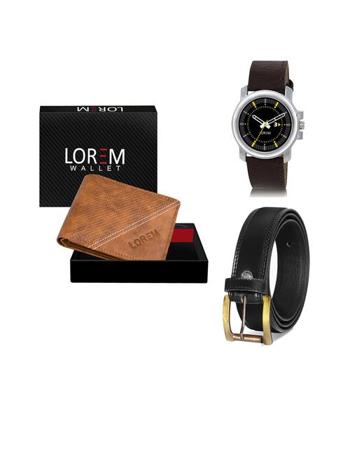 belt, wallet & watch gift combo - 19446942 - Very Small Image - 1