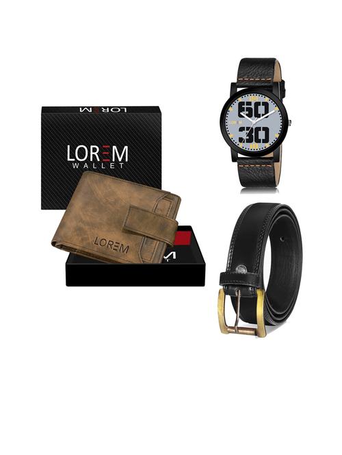 belt, wallet & watch gift combo - 19446977 - Very Small Image - 1