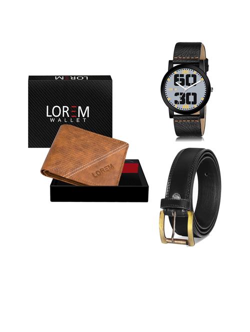 belt, wallet & watch gift combo - 19446987 - Very Small Image - 1