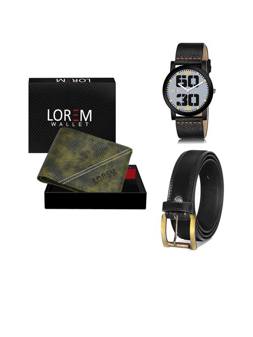 belt, wallet & watch gift combo - 19446988 - Very Small Image - 1