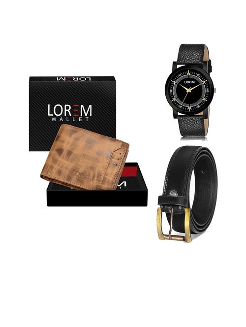 belt, wallet & watch gift combo - 19447020 - Very Small Image - 1