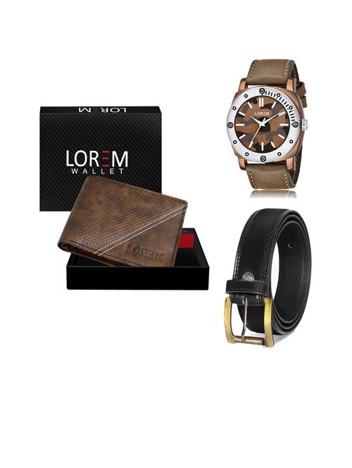 belt, wallet & watch gift combo - 19447166 - Very Small Image - 1