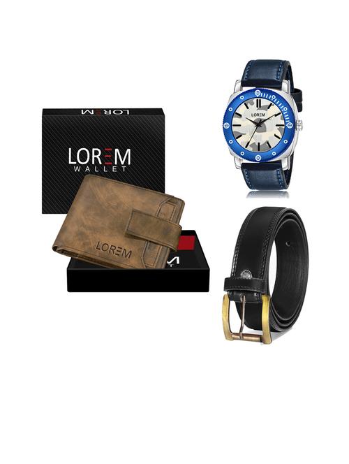 belt, wallet & watch gift combo - 19447202 - Very Small Image - 1