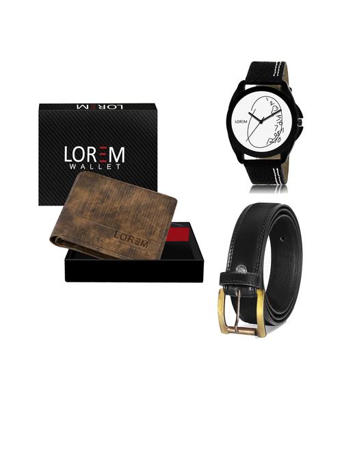 belt, wallet & watch gift combo - 19447252 - Very Small Image - 1