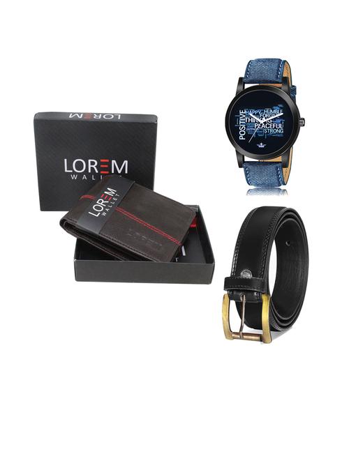 belt, wallet & watch gift combo - 19447456 - Very Small Image - 1