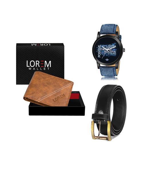 belt, wallet & watch gift combo - 19447482 - Very Small Image - 1