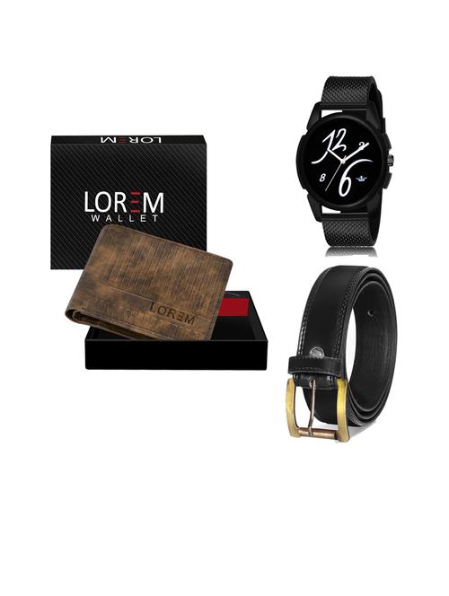 belt, wallet & watch gift combo - 19447522 - Very Small Image - 1