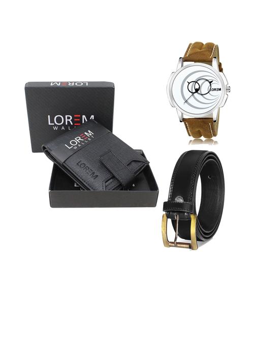 belt, wallet & watch gift combo - 19447592 - Very Small Image - 1