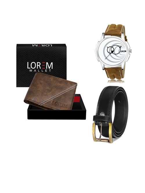 belt, wallet & watch gift combo - 19447616 - Very Small Image - 1