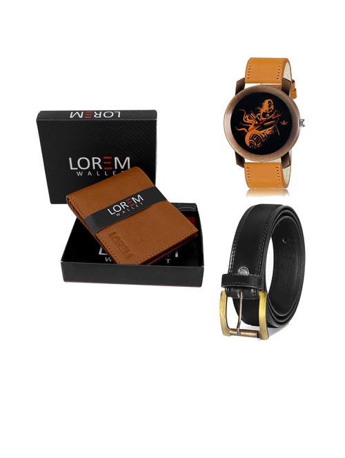 belt, wallet & watch gift combo - 19447632 - Very Small Image - 1
