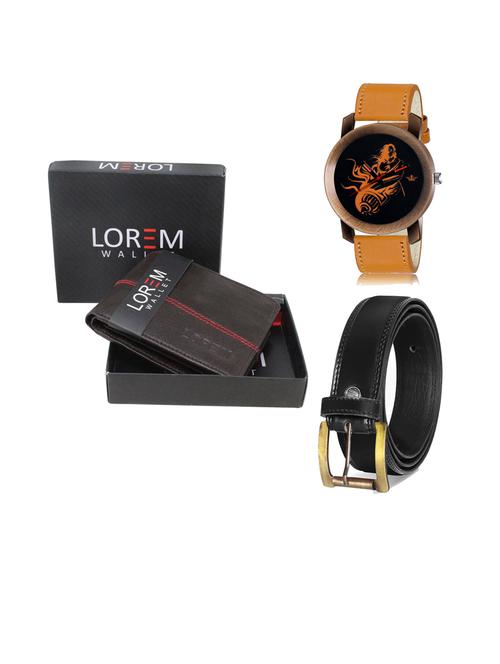 belt, wallet & watch gift combo - 19447636 - Very Small Image - 1