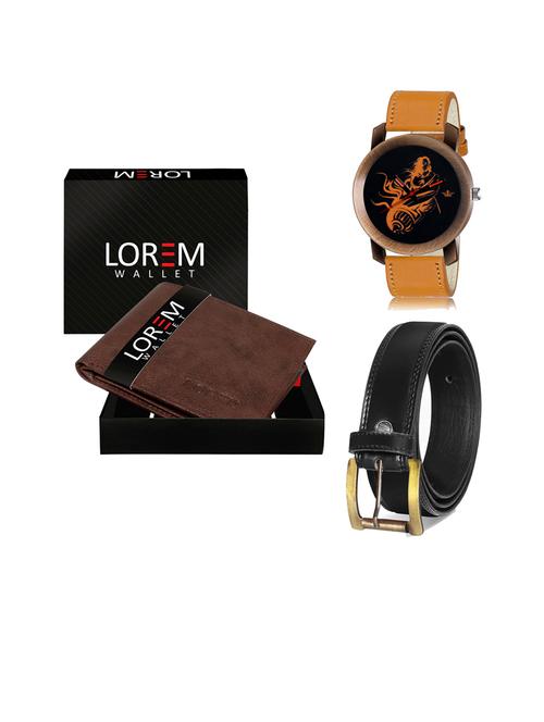 belt, wallet & watch gift combo - 19447641 - Very Small Image - 1