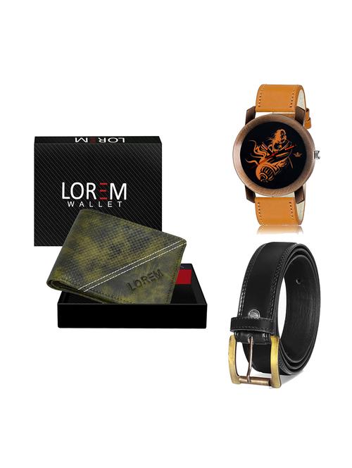 belt, wallet & watch gift combo - 19447663 - Very Small Image - 1