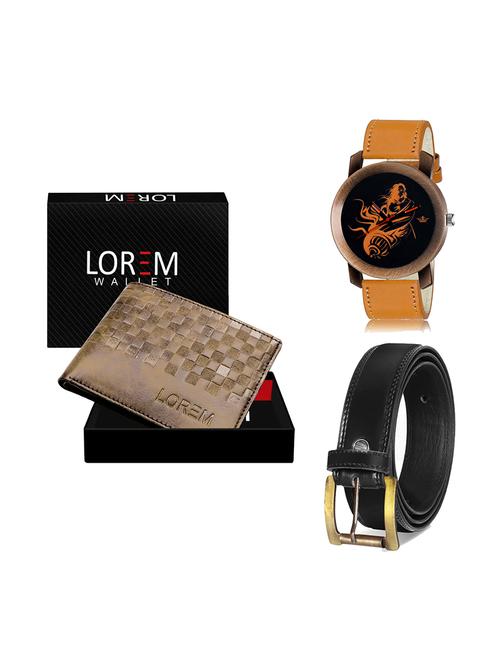 belt, wallet & watch gift combo - 19447665 - Very Small Image - 1