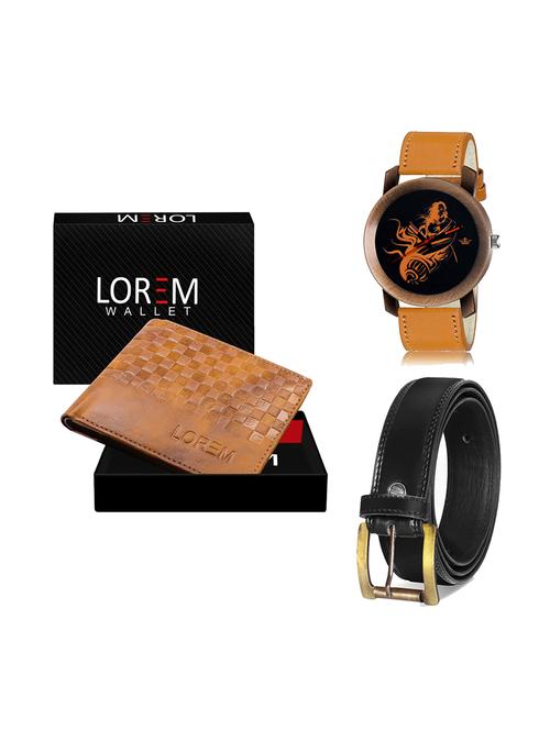 belt, wallet & watch gift combo - 19447666 - Very Small Image - 1