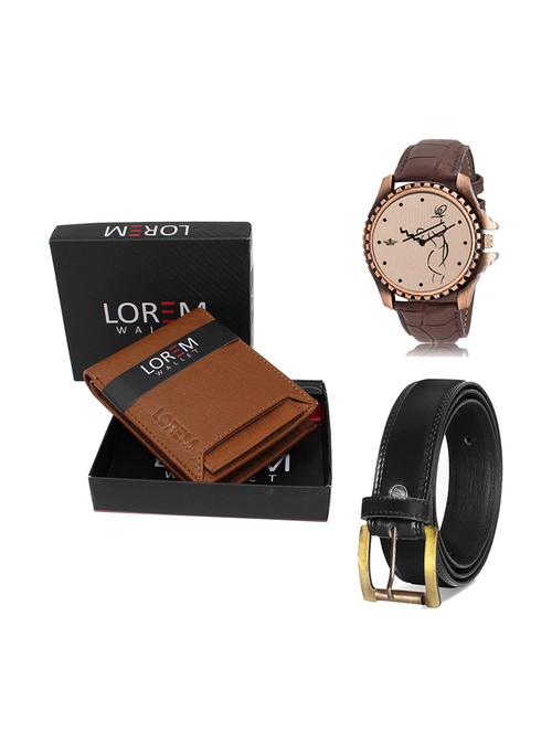 belt, wallet & watch gift combo - 19447678 - Very Small Image - 1
