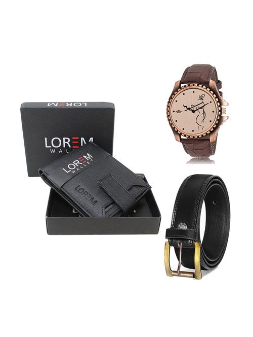 belt, wallet & watch gift combo - 19447682 - Very Small Image - 1