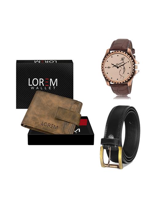 belt, wallet & watch gift combo - 19447697 - Very Small Image - 1