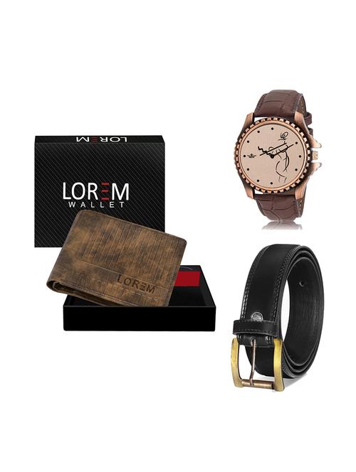 belt, wallet & watch gift combo - 19447702 - Very Small Image - 1