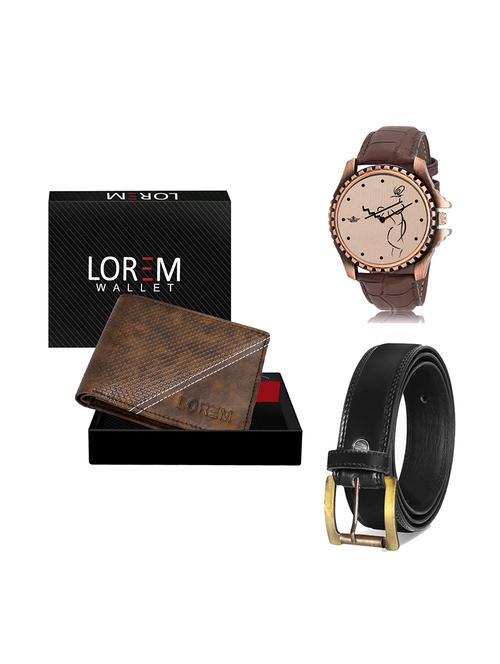 belt, wallet & watch gift combo - 19447706 - Very Small Image - 1