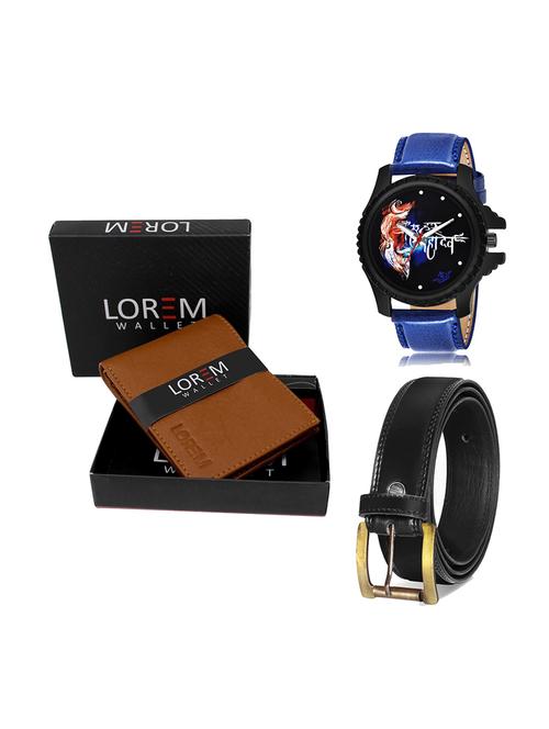 belt, wallet & watch gift combo - 19447722 - Very Small Image - 1