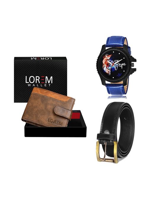 belt, wallet & watch gift combo - 19447763 - Very Small Image - 1