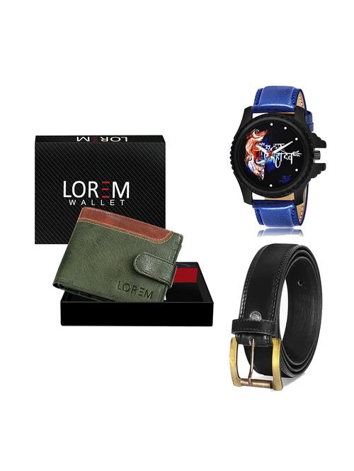 belt, wallet & watch gift combo - 19447765 - Very Small Image - 1