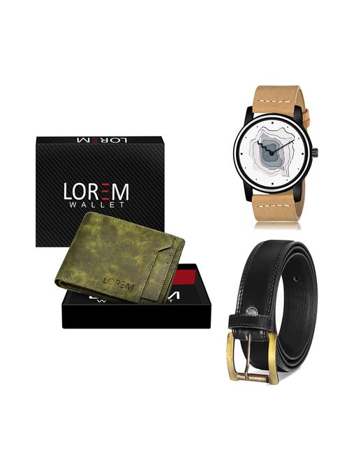 belt, wallet & watch gift combo - 19447825 - Very Small Image - 1