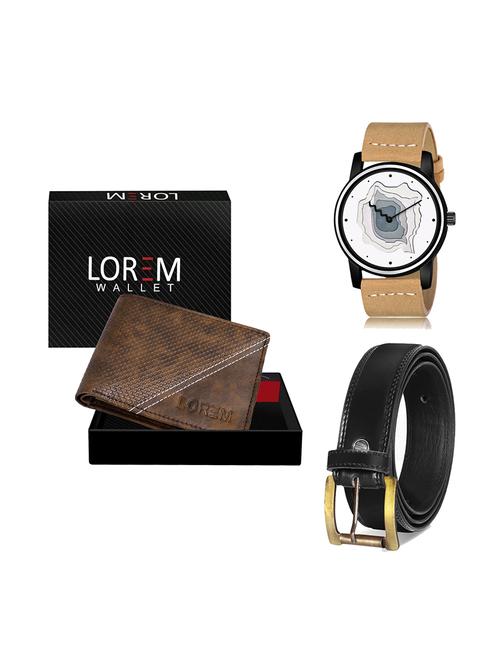 belt, wallet & watch gift combo - 19447841 - Very Small Image - 1